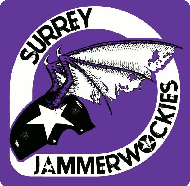 Surrey Jammerwockies Roller Derby logo